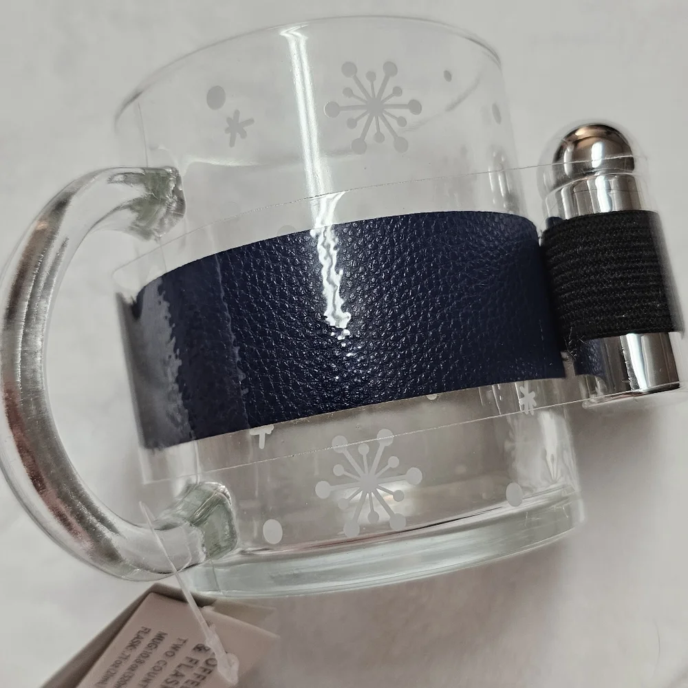 Glass Mug and Shot Glass Sized Flask Set